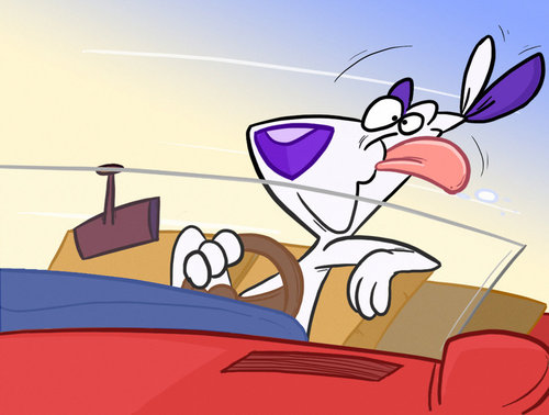 Cartoon: Drive (medium) by omomani tagged driver,car,dog,crazy