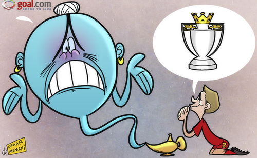 Cartoon: Gerrards genie (medium) by omomani tagged genie,liverpool,premier,league,steven,gerrard