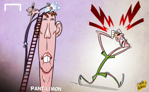Cartoon: Head and Shoulders above Hart (medium) by omomani tagged costel,pantilimon,hart,manchester,city,pellegrini