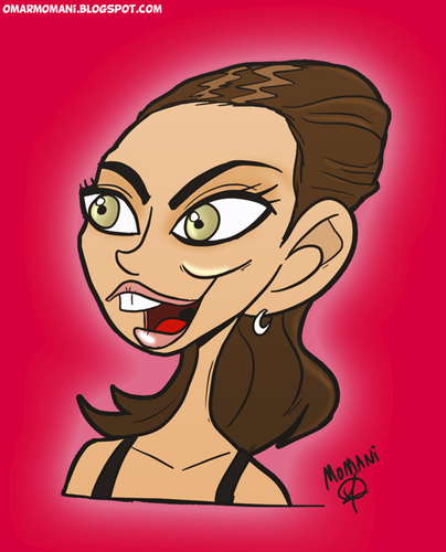 Cartoon: Mila Kunis (medium) by omomani tagged mila,kunis