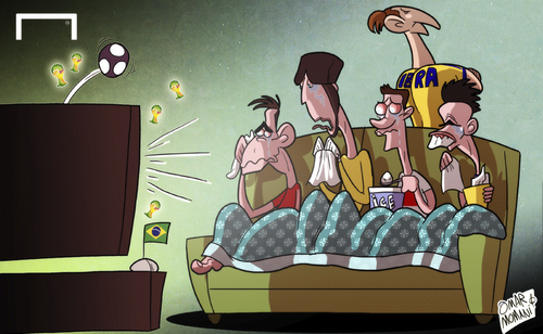 Cartoon: Missing superstars of World Cup (medium) by omomani tagged cech,czech,republic,gareth,bale,hamsik,ibrahimovic,poland,robert,lewandowski,slovakia,sweden,wales,world,cup