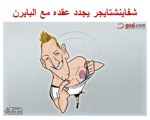 Cartoon: Schweinsteiger (medium) by omomani tagged schweinsteiger,bayern,munich,germany