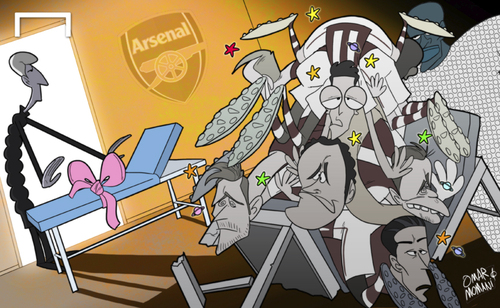 Cartoon: Wenger unveils new Arsenal signi (medium) by omomani tagged wenger,arsenal