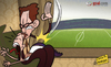Cartoon: Capello takes matters (small) by omomani tagged capello,terry,italy,chelsea,england,premier,league