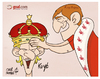 Cartoon: King Kuyt (small) by omomani tagged kuyt,dalglish,manchester,united,liverpool