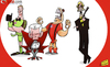 Cartoon: Licence to thrill (small) by omomani tagged bayern,munich,blofeld,dortmund,james,bond,javi,martinez,jaws,jupp,heynckes,jurgen,klopp,neuer