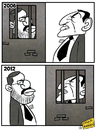 Cartoon: Mursi and Mubarak (small) by omomani tagged mursi,and,mubarak,egypt