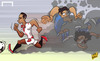 Cartoon: Smoking Bacca (small) by omomani tagged carlos,bacca,la,liga,marcelo,pepe,real,madrid,sevilla