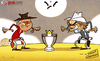Cartoon: This town aint big enough for 2 (small) by omomani tagged ferguson,manchester,city,derby,united,mancini,premier,league