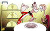 Cartoon: Van Persie serves up Moyes (small) by omomani tagged community,shield,manchester,united,moyes,van,persie