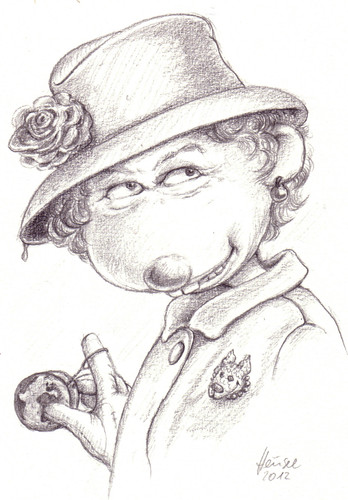 Cartoon: Junge Elizabeth (medium) by Uschi Heusel tagged elizabeth,ratten,ludwig,spiel