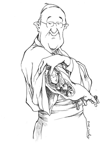Cartoon: The New Pope (medium) by gioangeli tagged pope,tattoo,interview