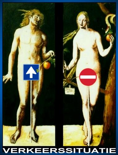 Cartoon: Adam and Eve (medium) by willemrasingart tagged adam,and,eve,