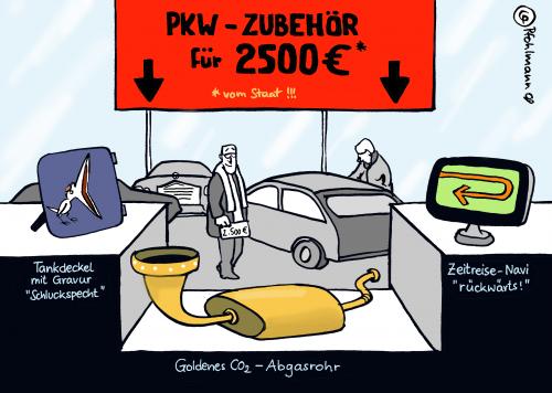 Cartoon: 2500 Euro! (medium) by Pfohlmann tagged finanzkrise,wirtschaftskrise,rezession,autoindustrie,pkw,zuschuss,abwrackprämie,2500,euro,umweltschutz,klimaschutz,konjunkturpaket,bundesregierung,finanzkrise,wirtschaftskrise,finanzen,geld,krise,rezession,konjunktur,zuschuss,pkw,autoindustrie,auto,autos,handel,verkauf,automobilindustrie,industrie,abwrackprämie,2500,euro,umweltschutz,klimaschutz,konjunkturpaket,bundesregierung