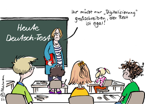 Cartoon: Digitalisierung groß (medium) by Pfohlmann tagged bildung,schule,deutsch,test,prüfung,rechtschreibung,digitalisierung,großschreiben,schüler,lehrer,lehrerin,unterricht,schulpolitik,föderalismus,bildungsgipfel,bildungsreform,bildungskrise,lernen,sprache,klasse,klassenzimmer,bildung,schule,deutsch,test,prüfung,rechtschreibung,digitalisierung,großschreiben,schüler,lehrer,lehrerin,unterricht,schulpolitik,föderalismus,bildungsgipfel,bildungsreform,bildungskrise,lernen,sprache,klasse,klassenzimmer