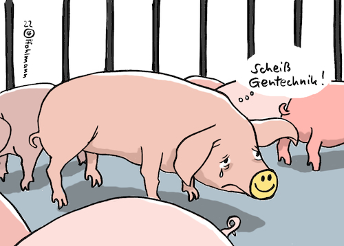 Cartoon: Gen-Smiley (medium) by Pfohlmann tagged landwirtschaft,tierwohl,tierwohllabel,etikett,smiley,schwein,ferkel,fleisch,tierhaltung,massentierhaltung,tierquälerei,nutztiere,agrarindustrie,lächeln,etikettenschwindel,gentechnik,mimik,fleischindustrie,landwirtschaft,tierwohl,tierwohllabel,etikett,smiley,schwein,ferkel,fleisch,tierhaltung,massentierhaltung,tierquälerei,nutztiere,agrarindustrie,lächeln,etikettenschwindel,gentechnik,mimik,fleischindustrie