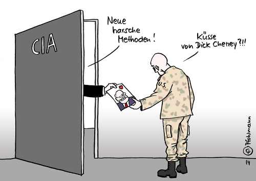 Cartoon: Harsche Küsse (medium) by Pfohlmann tagged karikatur,cartoon,2014,color,farbe,usa,folter,cia,geheimdienst,antiterrorkampf,terror,terroristen,dick,cheney,küsse,bericht,küssen,harsch,methoden,verhör,karikatur,cartoon,2014,color,farbe,usa,folter,cia,geheimdienst,antiterrorkampf,terror,terroristen,dick,cheney,küsse,bericht,küssen,harsch,methoden,verhör