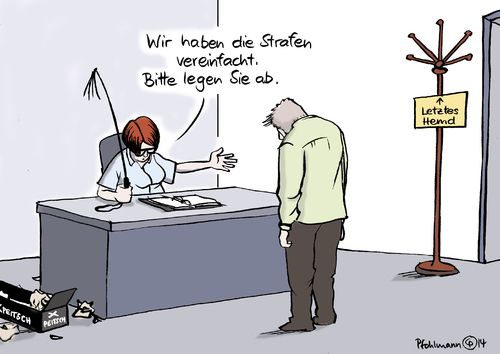 Cartoon: HartzIV-Strafen (medium) by Pfohlmann tagged karikatur,cartoon,color,farbe,2014,deutschland,hartz,iv,jobcenter,peitsche,strafen,sanktionen,vereinfachen,einfach,vereinfachung,bürokratie,leistung,streichen,hemd,letztes,arbeitslosigkeit,langzeitarbeitslosigkeit,arbeitslos,arbeitsloser,karikatur,cartoon,color,farbe,2014,deutschland,hartz,iv,jobcenter,peitsche,strafen,sanktionen,vereinfachen,einfach,vereinfachung,bürokratie,leistung,streichen,hemd,letztes,arbeitslosigkeit,langzeitarbeitslosigkeit,arbeitslos,arbeitsloser