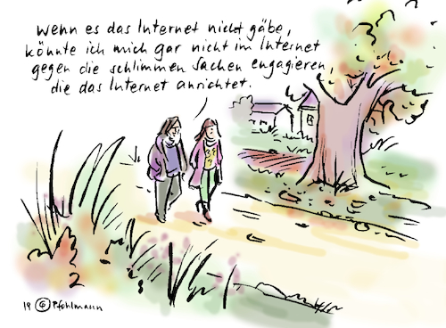 Cartoon: Internet-Engagement (medium) by Pfohlmann tagged 2019,internet,www,netz,engagement,digital,technologie,2019,internet,www,netz,engagement,digital,technologie