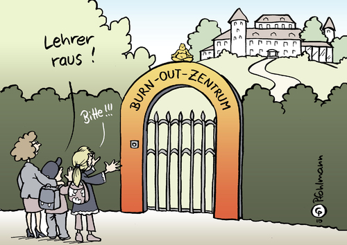 Cartoon: Lehrer raus! (medium) by Pfohlmann tagged lehrermangel,deutschland,bildungspolitik,bildung,bildungssystem,schulpolitik,lehrer,schüler,schule,schulsystem,burnout,burn,out,klinik,frühpensionierung,arbeitsunfähig,lehrermangel,deutschland,bildungspolitik,bildung,bildungssystem,schulpolitik,schulsystem,schule,schüler,lehrer,burnout,burn,out,frühpensionierung,arbeitsunfähig