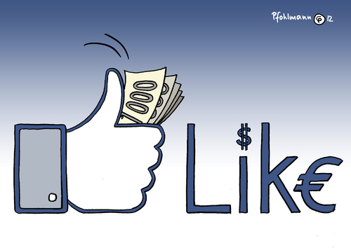 Cartoon: Gefällt facebook (medium) by Pfohlmann tagged icon,symbol,daumen,button,mir,gefällt,like,banknote,geldschein,street,wall,valley,silicon,euro,dollar,geld,börsengang,börse,www,internet,facebook,2012,farbe,color,karikatur,2012,facebook,internet,www,börse,silicon valley,zuckerberg,silicon,valley