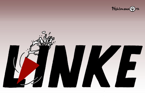 Cartoon: Linke Führung (medium) by Pfohlmann tagged linke,deutschland,2012,farbe,color,karikatur,linkspartei,krise,umfragen,absturz,führung,personaldiskussion,partei,parteivorsitz,vorstand,parteivorstand,doppelspitze,logo,dreieck,führungsspitze,2012,deutschland,linke,linkspartei,krise,umfragen,absturz,personaldiskussion,partei,parteivorsitz,vorstand,parteivorstand,logo,doppelspitze,führungsspitze