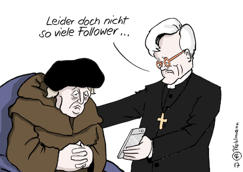 Cartoon: Luther-Follower (medium) by Pfohlmann tagged karikatur,cartoon,color,farbe,2017,deutschland,luther,reformationsjubiläum,reformation,reformationstag,feiern,jubiläum,besucher,veranstaltungen,bedford,strohm,evangelische,kirche,evangelisch,enttäuschung,teilnehmer,follower,handy,soziale,medien,smartphone,twitter,internet,karikatur,cartoon,color,farbe,2017,deutschland,luther,reformationsjubiläum,reformation,reformationstag,feiern,jubiläum,besucher,veranstaltungen,bedford,strohm,evangelische,kirche,evangelisch,enttäuschung,teilnehmer,follower,handy,soziale,medien,smartphone,twitter,internet