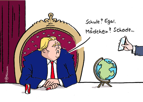 Cartoon: Mädchenschule (medium) by Pfohlmann tagged krieg,iran,usa,trump,israel,nahost,mädchenschule,opfer,bombardierung,präsident,bildung,empathie,krieg,iran,usa,trump,israel,nahost,mädchenschule,opfer,bombardierung,präsident,bildung,empathie