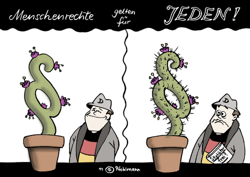 Cartoon: Menschenrechte (medium) by Pfohlmann tagged menschenrechte,europa,europäischer,gerichtshof,sicherheitsverwahrung,urteil,deutschland,gericht,gerichte,justiz,kaktus,straftäter,gefängnis,haft,haftstrafe,menschenrechte,europa,gerichtshof,sicherheitsverwahrung,urteil,deutschland,gericht,gerichte,justiz,straftäter,gefängnis,haft,haftstrafe