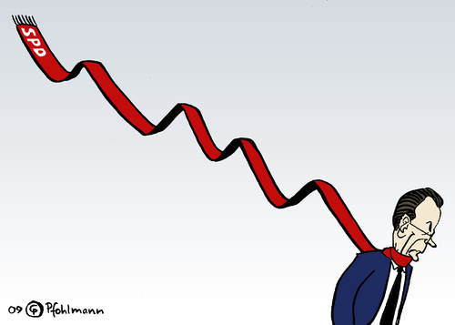 Cartoon: Münteferings Abschied (medium) by Pfohlmann tagged spd,müntefering,parteivorsitz,schal,abschied,parteitag,dresden,neuwahl,spd,franz müntefering,parteivorsitz,partei,parteien,abschied,parteitag,dresden,neuwahl,wahlen,franz,müntefering