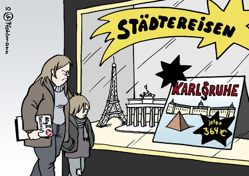 Cartoon: Nach Karlsruhe gehen (medium) by Pfohlmann tagged hartz,iv,alg,ii,regelsatz,gesetz,karlsruhe,verfassungsgericht,klage,bundesverfassungsgericht,alleinerziehend,alleinerziehende,reise,städtereise,reisebüro,hartz,regelsatz,gesetz,karlsruhe,verfassungsgericht,klage,bundesverfassungsgericht,alleinerziehend,alleinerziehende,städtereise,reisebüro,arbeit,arbeitslosigkeit,job,familie