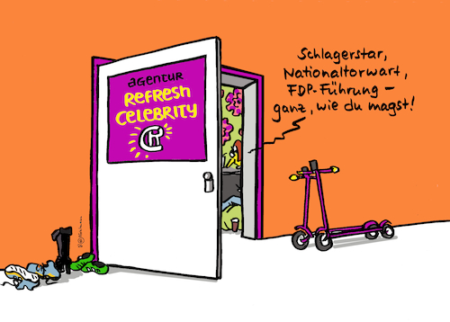 Cartoon: Promi-Refresh (medium) by Pfohlmann tagged prominente,celebrity,fdp,kubicki,neuer,nationalmannschaft,torwart,kader,parteivorsitzender,politik,fußball,sport,schlagerstar,startup,agentur,pr,berühmt,rücktritt,ruhestand,comeback,wm,prominente,celebrity,fdp,kubicki,neuer,nationalmannschaft,torwart,kader,parteivorsitzender,politik,fußball,sport,schlagerstar,startup,agentur,pr,berühmt,rücktritt,ruhestand,comeback,wm