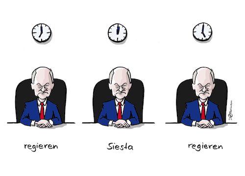 Cartoon: Scholz Siesta (medium) by Pfohlmann tagged scholz,bundeskanzler,siesta,regierung,bundesregierung,regieren,schlafen,schlaf,pause,gesundheit,hitze,hitzewelle,klimakrise,wetter,scholz,bundeskanzler,siesta,regierung,bundesregierung,regieren,schlafen,schlaf,pause,gesundheit,hitze,hitzewelle,klimakrise,wetter