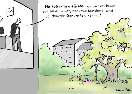 Cartoon: Soli-Generation (medium) by Pfohlmann tagged 2020,welt,global,corona,coronavirus,pandemie,covid19,ausgangssperre,schulschließung,schule,betreuung,freiheit,kindheit,selbstbestimmung,natur,umwelt,kinder,jugend,generation,wirtschaft,neoliberalismus,kapitalismus,konsum,erziehung,bildung,familie,nachwuchs,zeitenwende,2020,welt,global,corona,coronavirus,pandemie,covid19,ausgangssperre,schulschließung,schule,betreuung,freiheit,kindheit,selbstbestimmung,natur,umwelt,kinder,jugend,generation,wirtschaft,neoliberalismus,kapitalismus,konsum,erziehung,bildung,familie,nachwuchs,zeitenwende