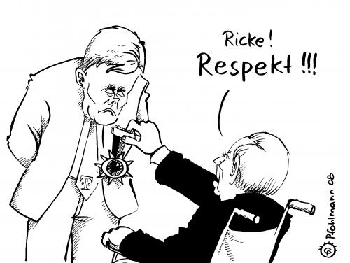 Cartoon: Spitzelorden (medium) by Pfohlmann tagged spitzel,abhören,telekom,schäuble,überwachung,spitzel,abhören,lauschangriff,belauschen,telekom,überwachung,kontrolle,wolfgang,schäuble,rollstuhl,rollstuhlfahrer,politiker,cdu,deutschland,telefonieren,telefon,kommunikation,privatsphäre,eindringen,schnüffeln,spion,spionage,datenschutz,daten,schutz,sicherheit,orden,auszeichnung,uwe,ricke,wolfgang schäuble