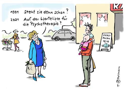 Cartoon: Steht sie schon? (medium) by Pfohlmann tagged kinder,kind,psyche,seele,psychotherapie,therapie,gesundheit,krankheit,therapeut,warteliste,therapieplatz,psychiater,psychologe,kinder,kind,psyche,seele,psychotherapie,therapie,gesundheit,krankheit,therapeut,warteliste,therapieplatz,psychiater,psychologe