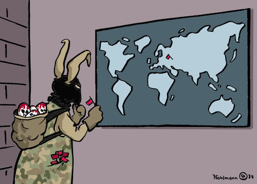 Cartoon: Terror-Hase (medium) by Pfohlmann tagged terror,is,terrorismus,terroranschlag,attentat,moskau,weltkarte,gewalt,ostern,osterhase,tod,leid,hass,extremismus,terror,is,terrorismus,terroranschlag,attentat,moskau,weltkarte,gewalt,ostern,osterhase,tod,leid,hass,extremismus