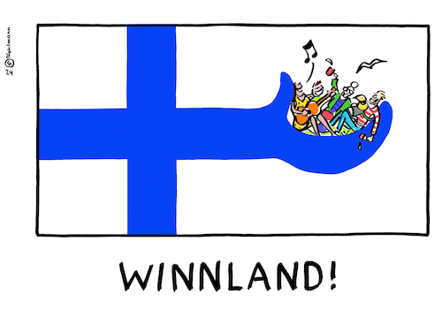 Cartoon: Winnland (medium) by Pfohlmann tagged finnland,winnland,gewinner,sieger,glück,bürger,bevölkerung,zufriedenheit,rangliste,flagge,fahne,skandinavien,bildung,wohlstand,vergleich,länder,staaten,finnland,winnland,gewinner,sieger,glück,bürger,bevölkerung,zufriedenheit,rangliste,flagge,fahne,skandinavien,bildung,wohlstand,vergleich,länder,staaten