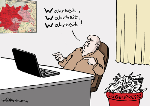 Cartoon: wwwahrheit (medium) by Pfohlmann tagged karikatur,cartoon,2016,color,deutschland,lügenpresse,interenet,soziale,medien,www,facebook,wahrheit,mediennutzer,rechtsradikalismus,rechts,pegida,afd,ausländerfeindlichkeit,meinungsbildung,nutzer,glauben,vertrauen,vertrauenskrise,karikatur,cartoon,2016,color,deutschland,lügenpresse,interenet,soziale,medien,www,facebook,wahrheit,mediennutzer,rechtsradikalismus,rechts,pegida,afd,ausländerfeindlichkeit,meinungsbildung,nutzer,glauben,vertrauen,vertrauenskrise