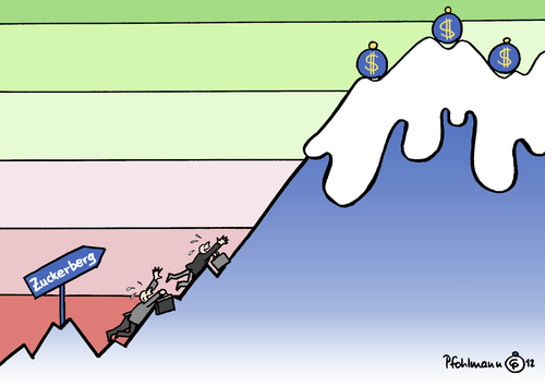 Cartoon: Zuckerberg (medium) by Pfohlmann tagged karikatur,color,farbe,2012,facebook,zuckerberg,börse,börsengang,aktien,berg,zucker,torte,kurse,kurve,gewinn,umsatz,profit,broker,anleger,börsianer,facebook,börse,daten,werbung,sammeln,dollar,geld,mark zuckerberg,netzwerk,internet,web,online,social network,soziales netzwerk,kommunikation,mark,zuckerberg,social,network,soziales,2012