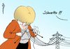 Cartoon: Chefsache Netzausbau (small) by Pfohlmann tagged karikatur,color,farbe,2012,deutschland,stromnetz,energiewende,netz,strommast,stromkabel,stricken,strickzeug,merkel,bundeskanzlerin,netzausbau,energiepolitik,netzagentur,ausbau