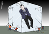 Cartoon: Eisblock (small) by Pfohlmann tagged karikatur,cartoon,color,farbe,2014,ukraine,janukowitsch,proteste,opposition,eisblock,eiswürfel,kalt,kälte,temperaturen,demonstrationen,winter,auftauen