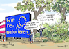 Cartoon: EU-Renaturierung (small) by Pfohlmann tagged eu,naturschutz,umwelt,artenschutz,renaturierung,gesetz,verpflichtung,grün,schild,beton,versiegelung,klimaschutz