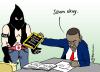 Cartoon: Folter OK (small) by Pfohlmann tagged usa obama präsident us folter waterboarding verhör cia geheimdienst