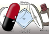 Cartoon: Homöopathie (small) by Pfohlmann tagged homöopathie,gesundheitsreform,medizin,krankenkassen,gesundheitspolitik,kostenerstattung,krankenversicherung,tabletten,medikamente,arznei,globuli