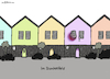 Cartoon: Im Dunkelfeld (small) by Pfohlmann tagged gewalt,familie,beziehung,dunkelfeld,statistik,reihenhaus