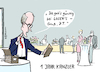 Cartoon: Jubiläums-Krawatte (small) by Pfohlmann tagged merz,bundeskanzler,jubiläum,glückwünsche,party,feier,trump,krawatte,loser,irankrieg,geschenk,usa,präsident,billig