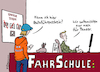 Cartoon: Panzerschein (small) by Pfohlmann tagged fahrschule,führerschein,auto,pkw,panzer,aufrüstung,militarisierung,krieg,verteidigung,fahrlehrer