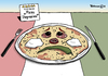 Cartoon: Pizza stagnazione (small) by Pfohlmann tagged karikatur,cartoon,color,farbe,2013,italien,wahlen,stagnation,stagnazione,pizza,sterne,stelle,fünf,grillo,blockade,regierungsbildung,patt,gleichstand,senat,parlament