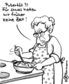 Cartoon: Pubertät früher (small) by Pfohlmann tagged pubertät,jugend,früher,oma,großmutter,familie,kind,kinder,entwicklung